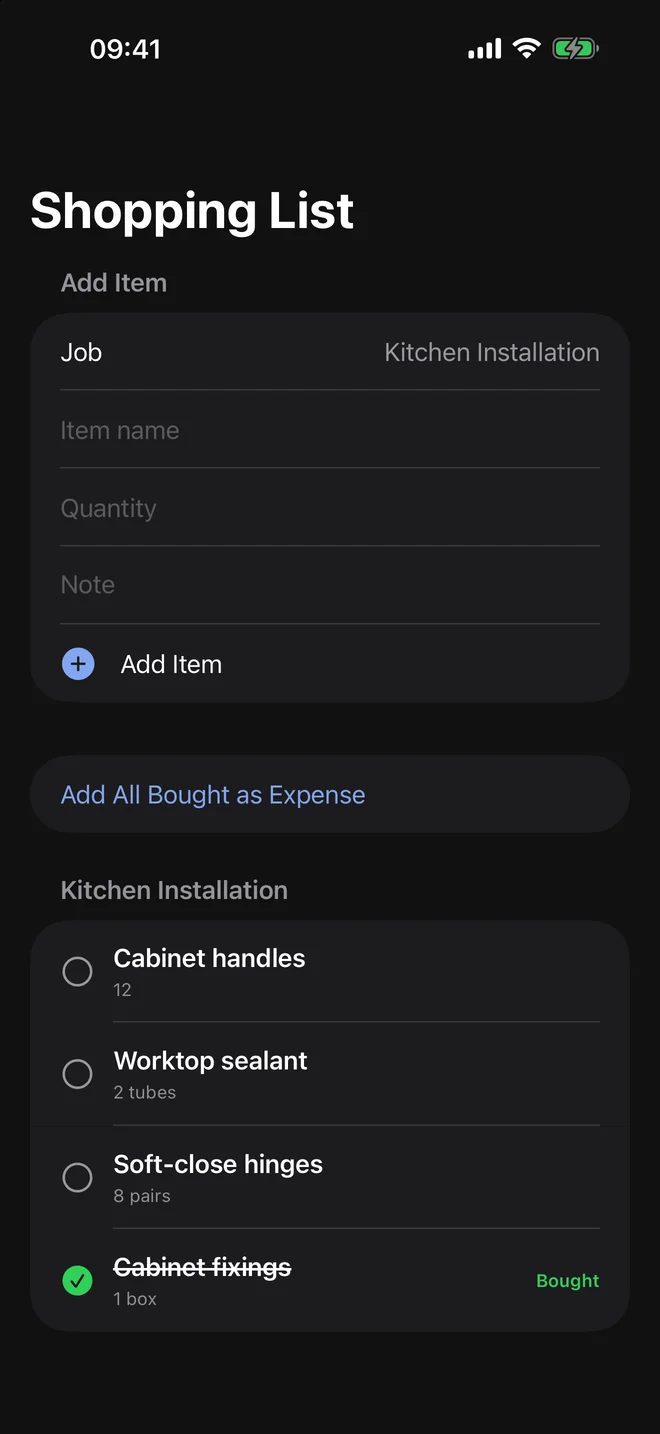 Shopping lists · Pro